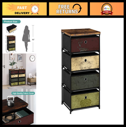 Drawer nightstand storage - 4-drawer,