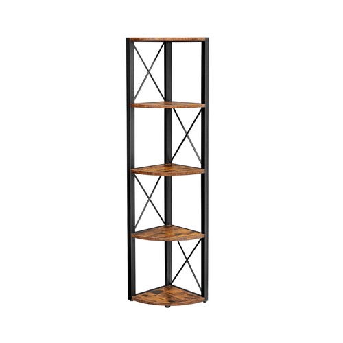 Tier corner shelf bookcase - 5-tier,