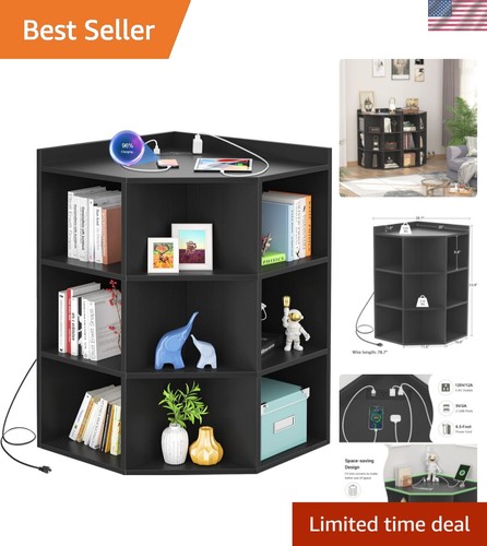 Corner cabinet black - black,