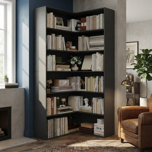 Tall black shelf corner - tall,